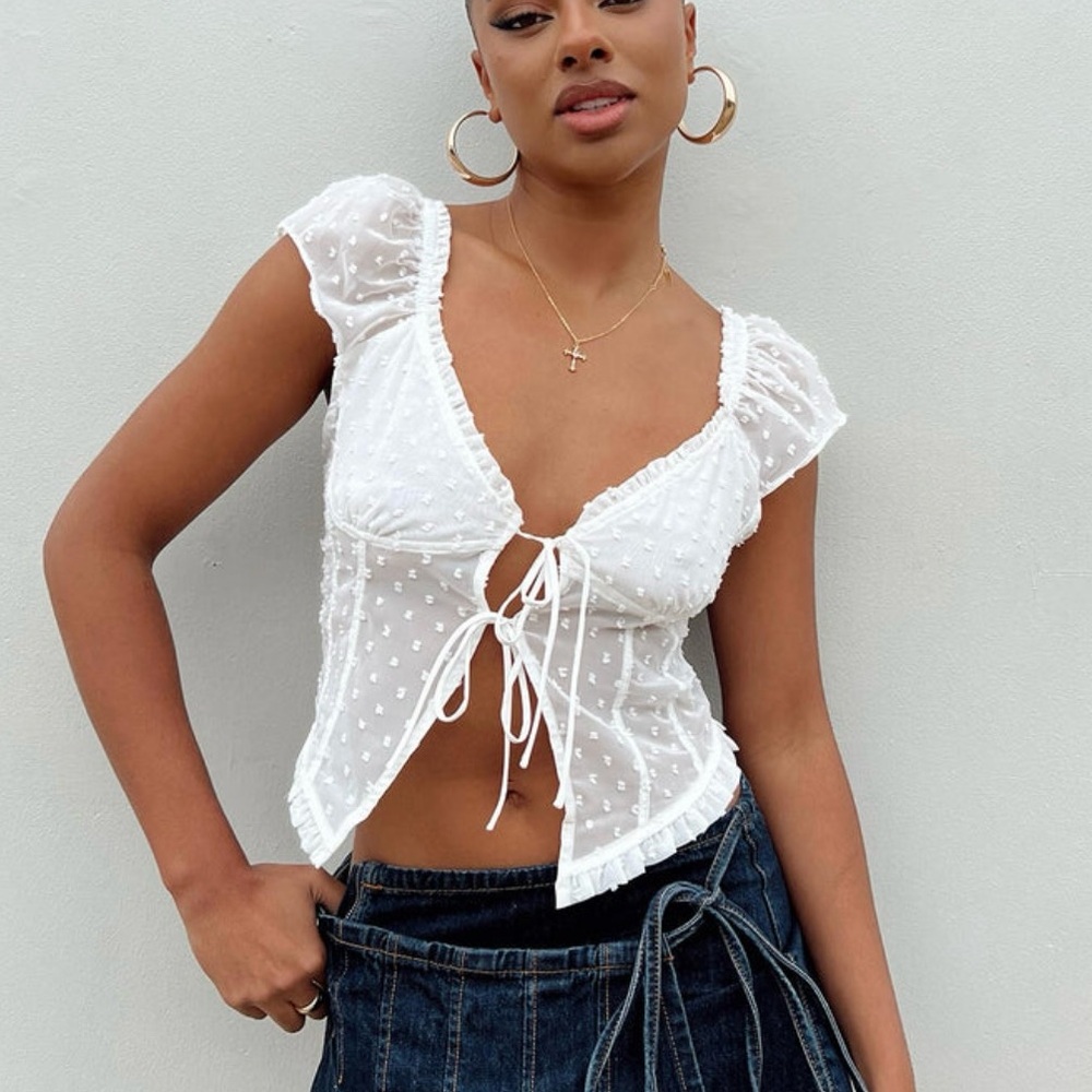 Princess Polly Elvia top white